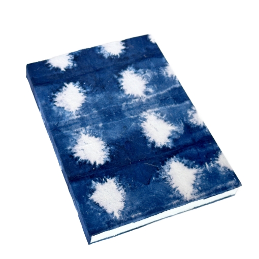 Picture of Lamali Shibori Indigo Χειροποίητο Journal A5 | 100% Βαμβακερό Χαρτί 200gsm - 15 x 21 cm, 72 σελ.