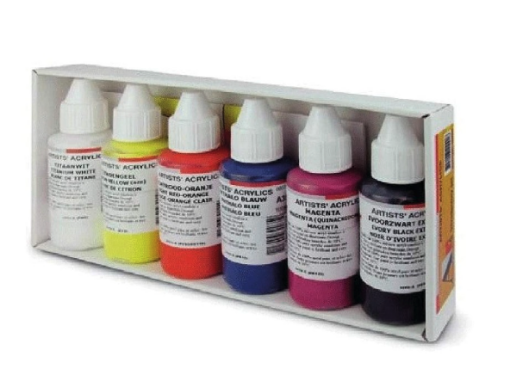Picture of ARA Artists Acrylics | Σετ Βασικών Ακρυλικών Χρωμάτων Επαγγελματικής Ποιότητας – 6 x 100 ml