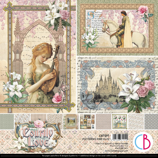 Picture of Ciao Bella Χαρτιά Scrapbooking Patterns Pad 12” x 12” – Courtly Love, 8 τεμ.