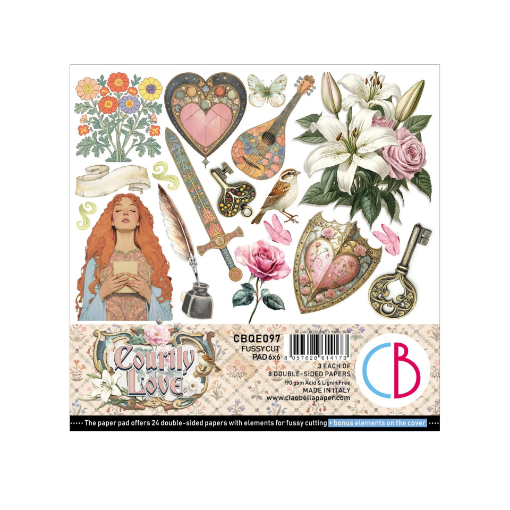 Picture of Ciao Bella Fussy Cut Pad 6” x 6” – Courtly Love, 24 τεμ.