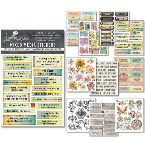 Picture of Ciao Bella Mixed Media Stickers | Διάφανα Αυτοκόλλητα The Sound of Spring, 10 φύλλα