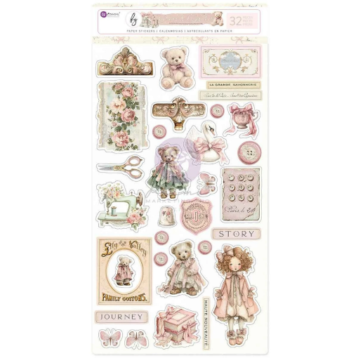 Picture of Prima Marketing Stickers | Αυτοκόλλητα Scrapbooking Buttons & Keepsakes by Frank Garcia, 32τεμ