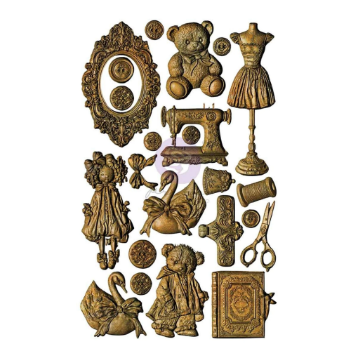 Picture of Prima Marketing Decor Mould 5” x 8” | Καλούπι Σιλικόνης Buttons & Keepsakes by Frank Garcia, 5” x 8”