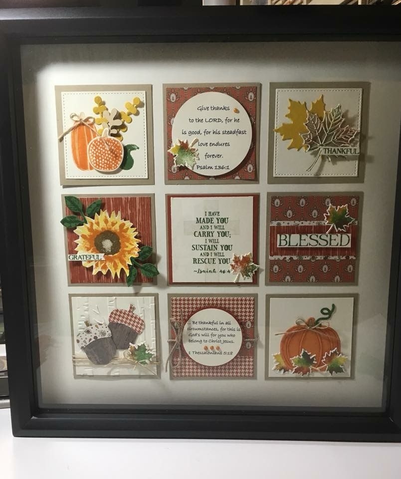 Autumn themed shadow box